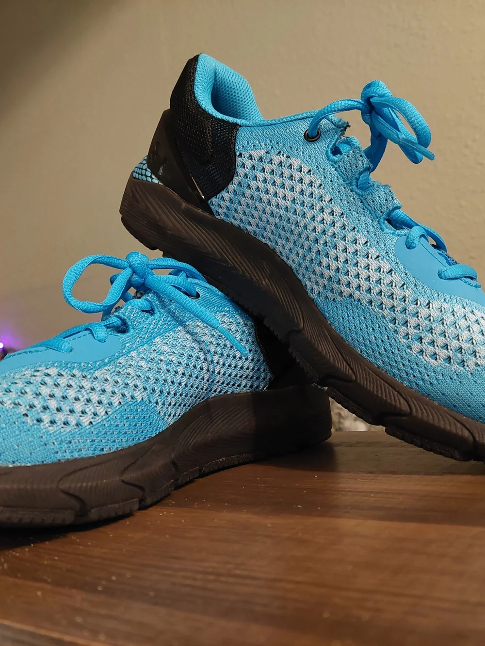 Under Armour Mens Blue Mesh Running Shoes